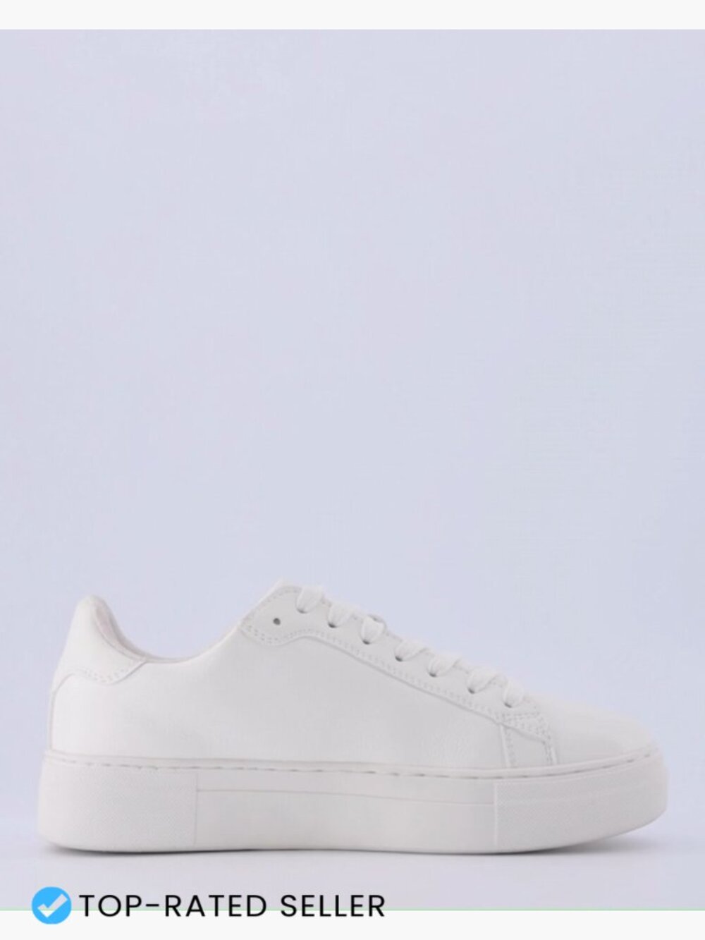 Lace Up Platform Sneakers Vegan Leather Cushioned Comfort Foam Wide Widths - Picture 7 of 7